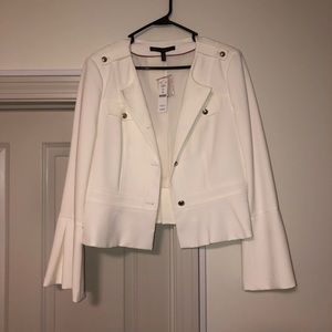 WHBM White Peplum Jacket